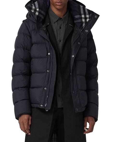 gray burberry brit puffer jacket|Burberry puffer jacket men.